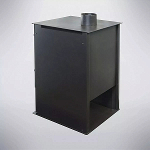 Печь-Камин Варвара "ГАРМОНИЯ 105 (Черный)" (Стальная 3D футеровка)